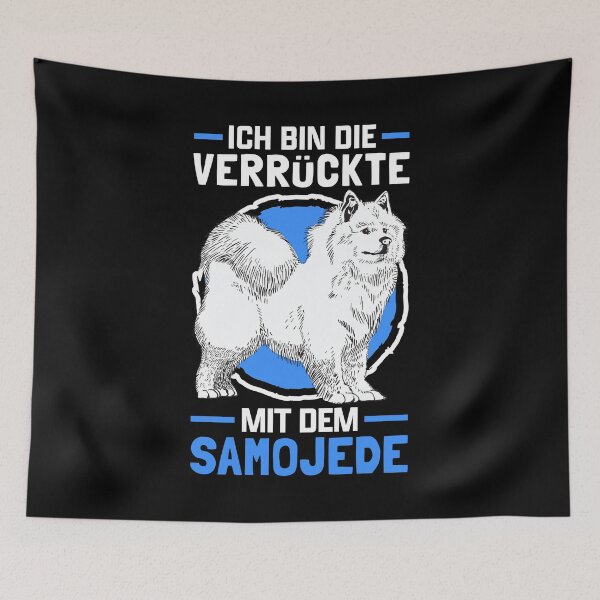 Item preview, Samoyed Crazy Sled Dog Samoyed Spitz designed and sold by madgrfx.