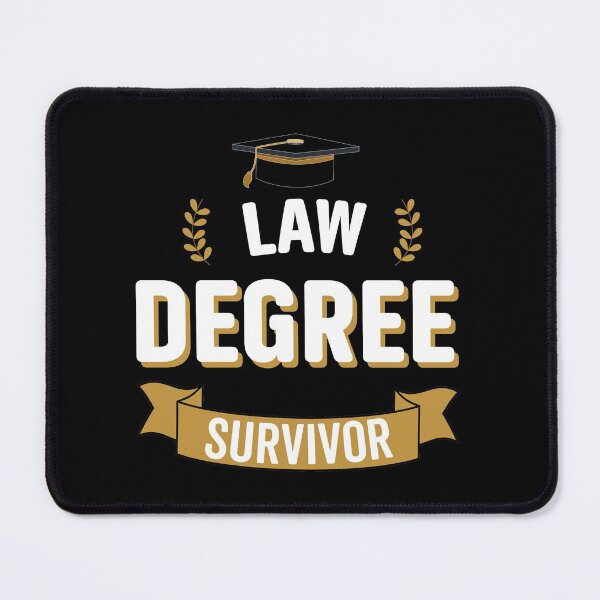 Item preview, Law Degree Survivor - Funny University Graduation designed and sold by VintagePathway.