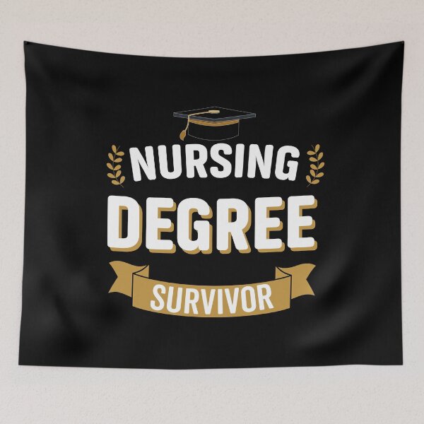 Item preview, Nursing Degree Survivor - Funny University Graduation designed and sold by VintagePathway.