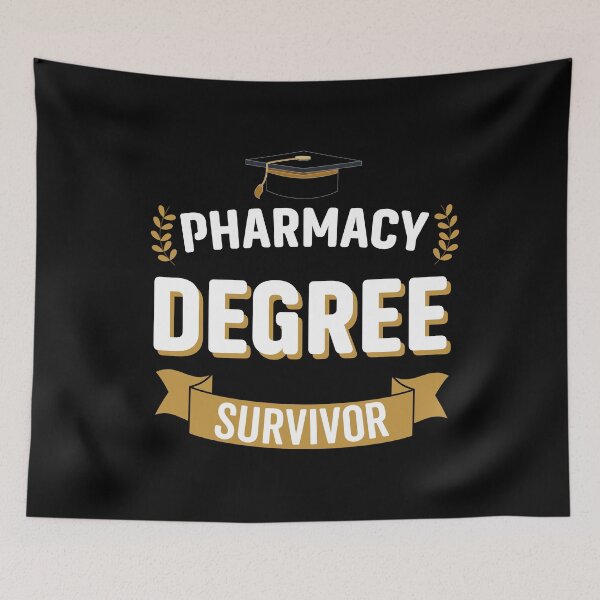 Item preview, Pharmacy Degree Survivor - Funny University Graduation designed and sold by VintagePathway.