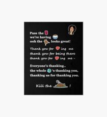 Linda Belcher Thanksgiving Song Art Board