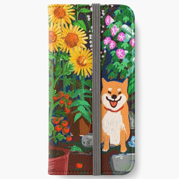 Shiba in a Garden iPhone Wallet