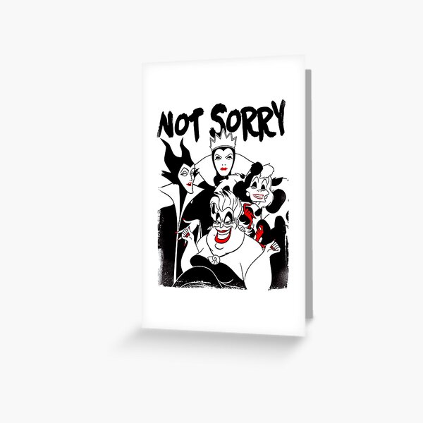 Item preview, Not Sorry Villains Cartoon designed and sold by LindaUS.