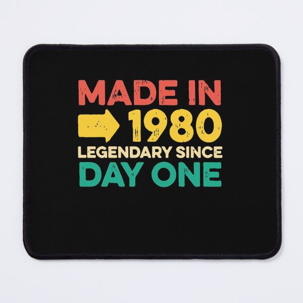 Item preview, Vintage Made In 1980 Legendary Since Day One 80's Birthday Tee designed and sold by Dadjokes Co.