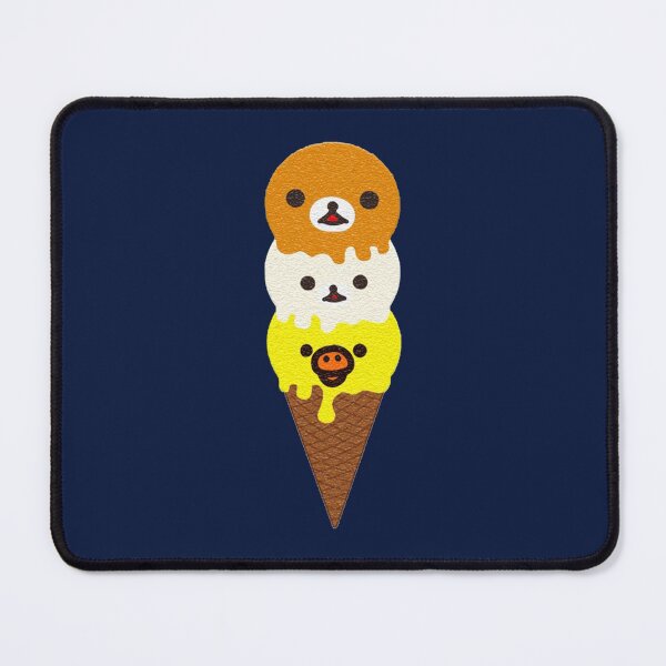 Item preview, Triple scoop ice cream of rilakkuma, korilakkuma, and kiiritori Baseball ¾ Sleeve  designed and sold by TENZIN-NET.