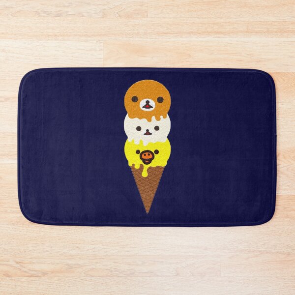 Item preview, Triple scoop ice cream of rilakkuma, korilakkuma, and kiiritori Baseball ¾ Sleeve  designed and sold by TENZIN-NET.