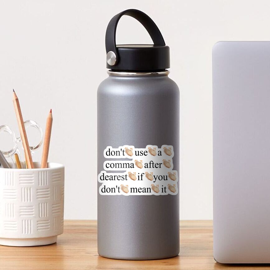 "take a break" oxford comma HAMILTON PATTERN Sticker