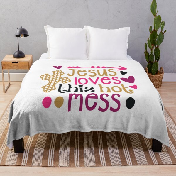 Item preview, jesus Loves this hot mess designed and sold by Perfectpict.