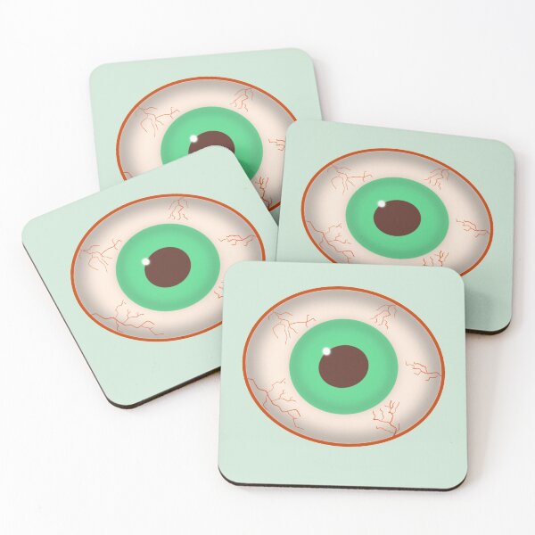 Item preview, Green creepy Halloween eyeball  designed and sold by Lemonshaaark.