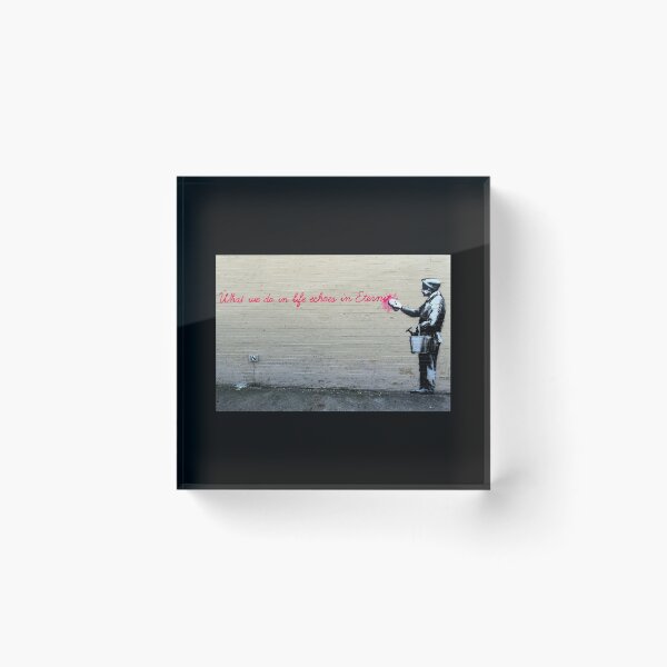 Item preview, Banksy What We Do In Life Echoes in Eternity designed and sold by SharpWallArts.