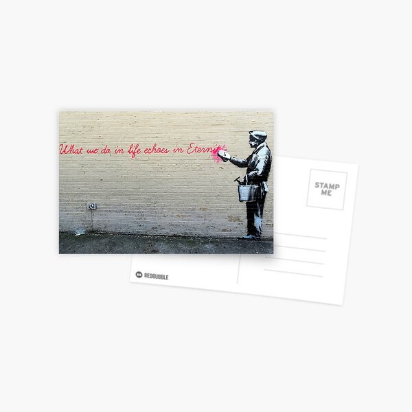 Item preview, Banksy What We Do In Life Echoes in Eternity designed and sold by SharpWallArts.