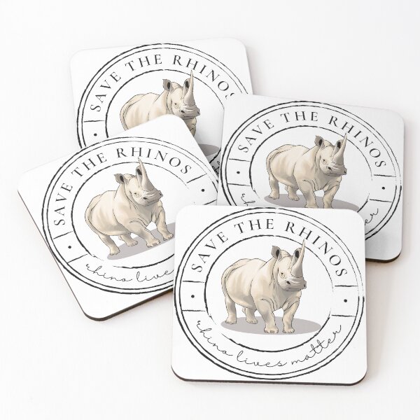 Item preview, Save the Rhinos, Rhino lives matter designed and sold by Renatas Traideris.