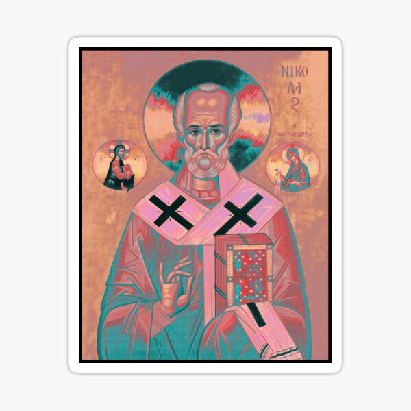Saint Nicholas Icon Sticker