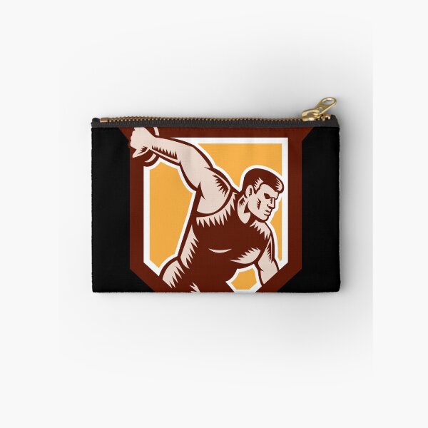 Item preview, Discus Thrower Shield Woodcut designed and sold by patrimonio.
