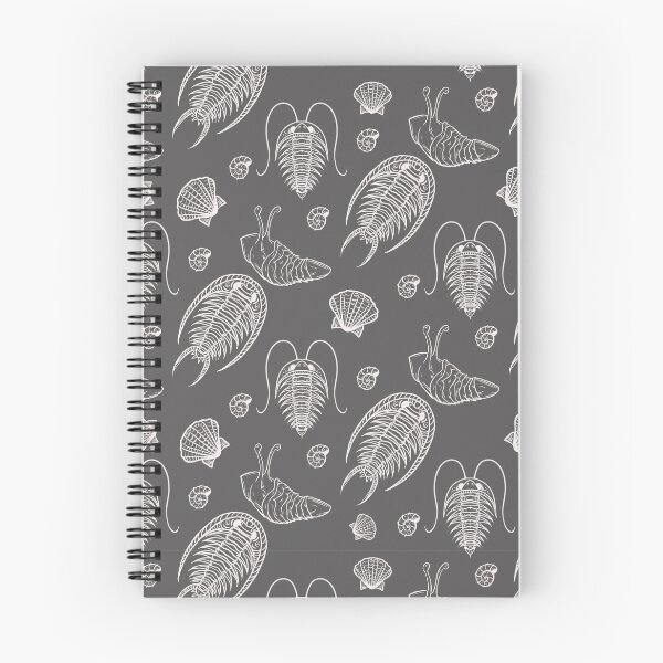 Item preview, black and white pattern with trilobites, hand-drawn designed and sold by ShamanskaKate.