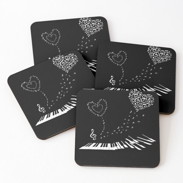 Item preview, Piano, sheet music and clefs - love designed and sold by Shirt-Designs.