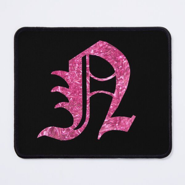 Item preview, The Letter N - Capital Pink Glitter Gothic designed and sold by TheLykosApparel.