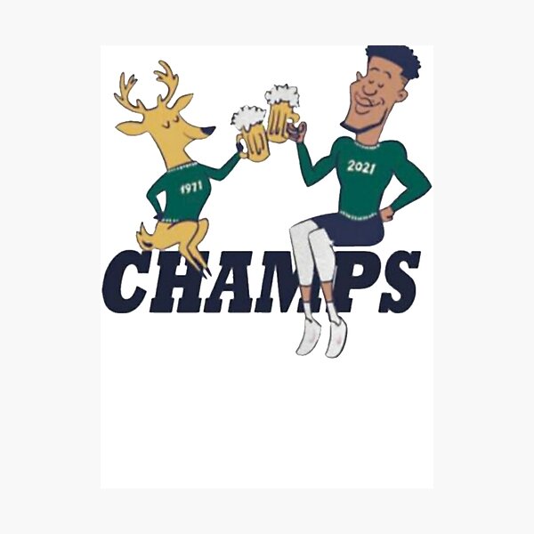 Item preview, M i l w a u k e e b u c k s champs 2021 designed and sold by KarlRichards.