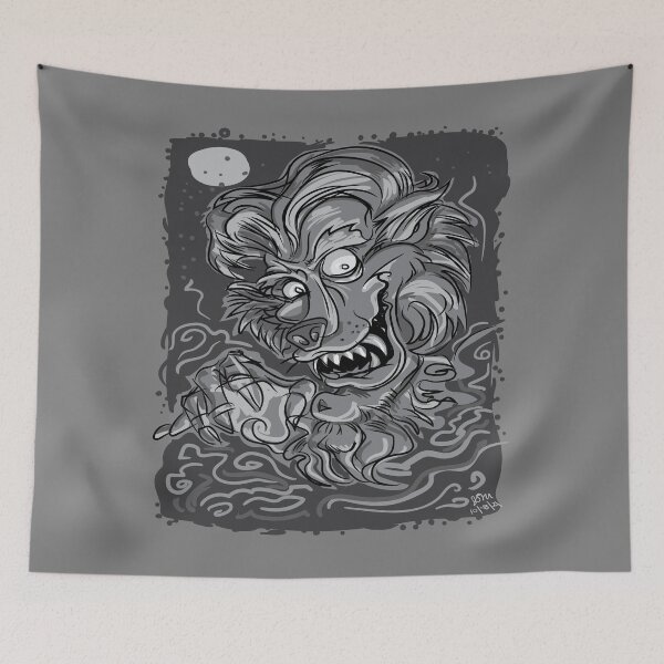 Artikelvorschau, Werwolf- oder Wolfman-Cartoon-Stil entworfen und verkauft von eShirtLabs.