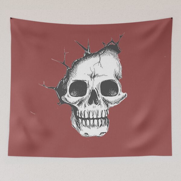 Item preview, Cool Partial Skull, black and white design designed and sold by Nostrathomas66.