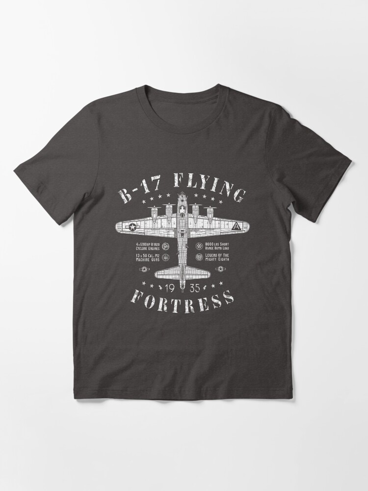 Imagen 3 de 7, Camiseta esencial con la obra B-17 Flying Fortress, diseñada y vendida por 909Apparel.