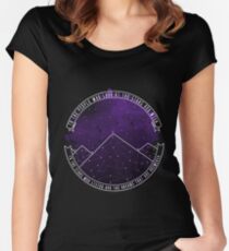 Look At The Stars And Wish | Night Court Women's Fitted Scoop T-Shirt