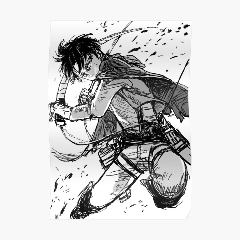 Levi Ackerman Black And White Artwork Attack On Titan Mounted Print For Sale By Animesky Redbubble Levi Ackerman Black And White Artwork Attack On Titan Mounted Print For Sale By Animesky Redbubble