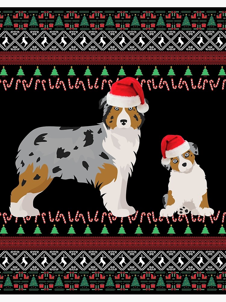 Australian Shepherd Christmas Gift Ugly Aussie Sweater