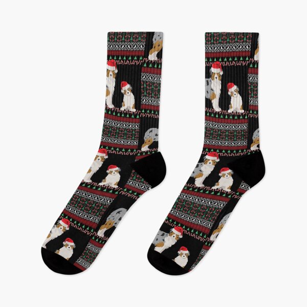 Item preview, Australian Shepherd Christmas Gift Ugly Aussie Sweater designed and sold by FunShirtDesigns.