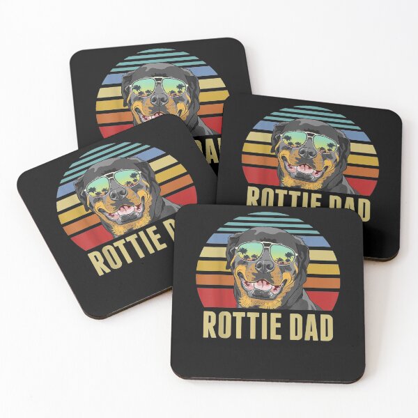 Item preview, Rottie Dad Rottweiler Dog Vintage Retro Sunset Beach Vibe   designed and sold by joh1zwfkristy.