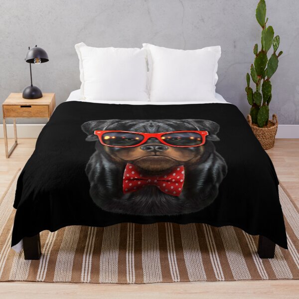 Item preview, Womens Rottweiler Dog In Red Retro Sunglass And Bow Tie V-neck designed and sold by joh1zwfkristy.