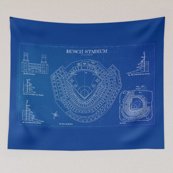 Item preview, Busch Stadium (Blueprint) designed and sold by BGALAXY.