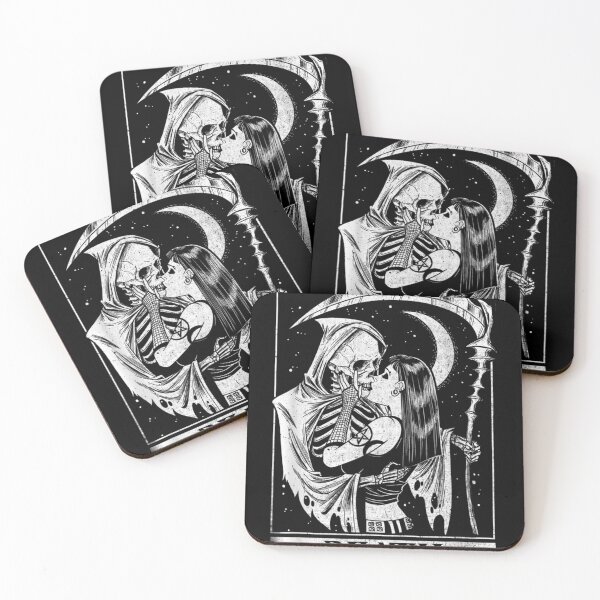 Item preview, Blackcraft Vintage Death the Grim Reaper Kiss Tarot Card designed and sold by RianJamessya.