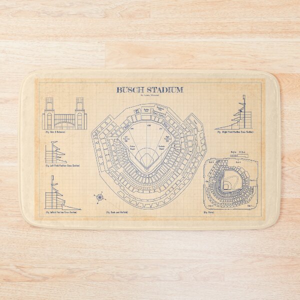 Item preview, Busch Stadium (Old Blue Grid) designed and sold by BGALAXY.