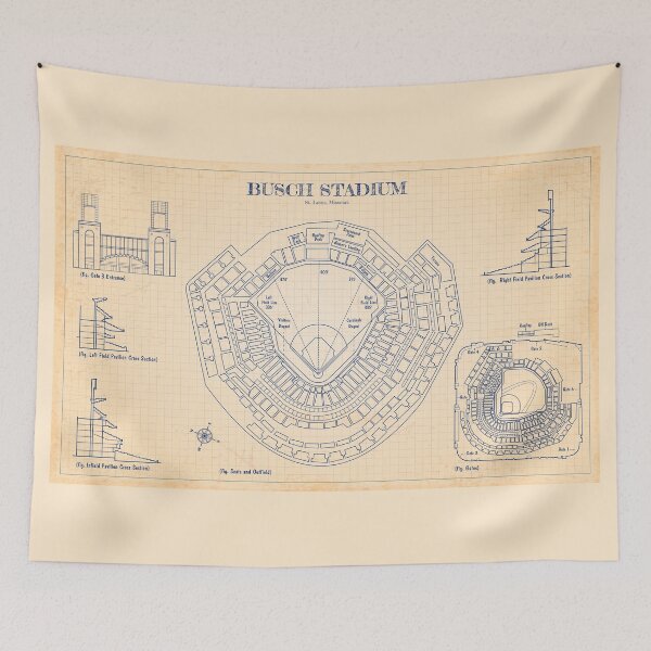 Item preview, Busch Stadium (Old Blue Grid) designed and sold by BGALAXY.