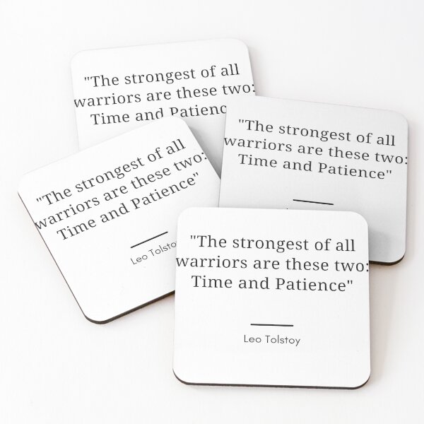 Item preview, Leo Tolstoy-"The strongest of all warriors are these two: Time and Patience" designed and sold by Dominous46.