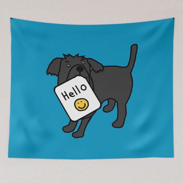 Item preview, Cute Dog Says Hello designed and sold by ellenhenry.