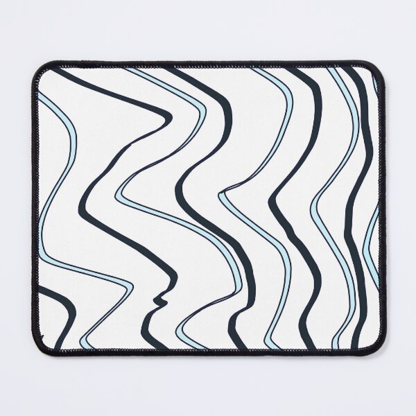 Item preview, Abstract blue and black wavy lines designed and sold by CottagePop.