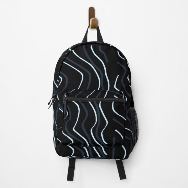 Item preview, Abstract blue and black wavy lines designed and sold by CottagePop.