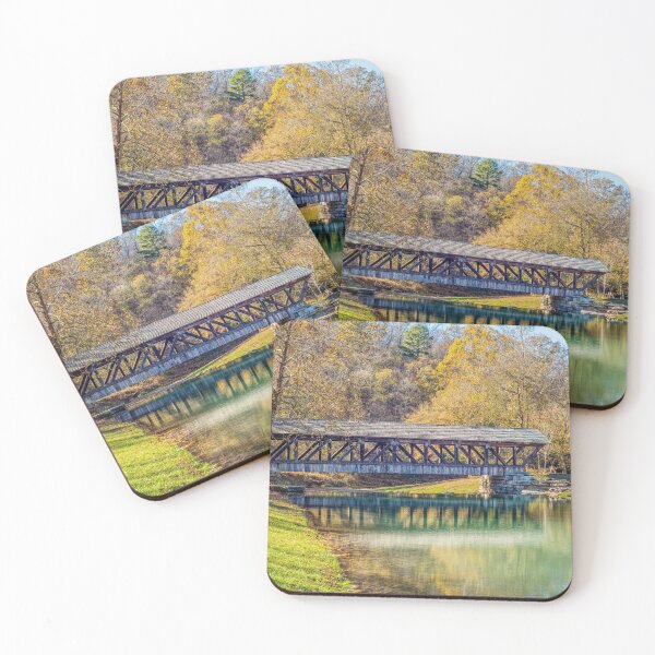 Item preview, Ozarks Fall Rustic Covered Bridge designed and sold by mljdwhite.