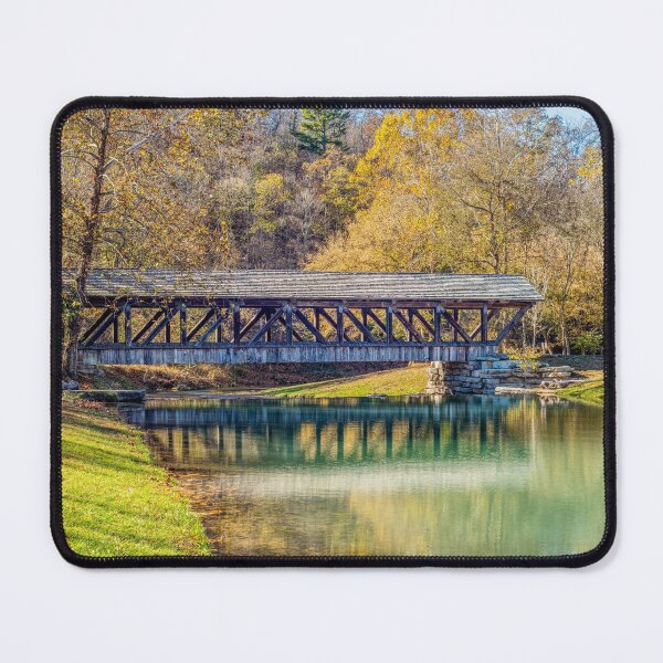 Item preview, Ozarks Fall Rustic Covered Bridge designed and sold by mljdwhite.