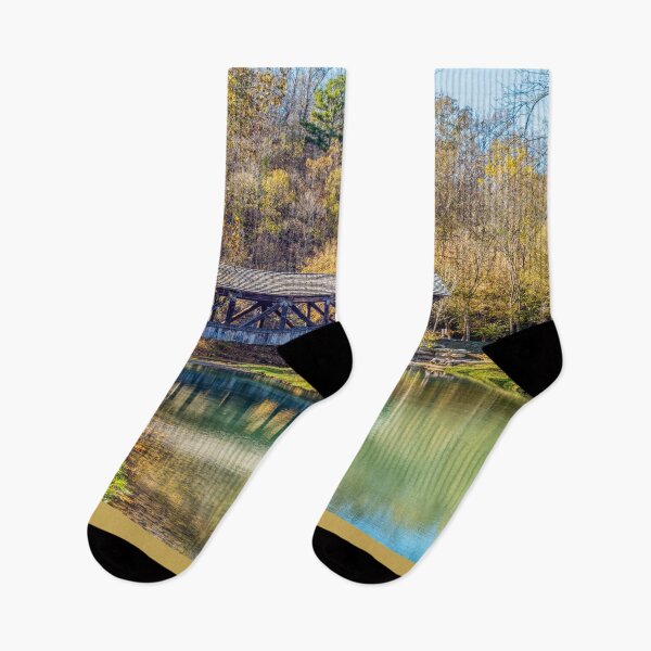 Item preview, Ozarks Fall Rustic Covered Bridge designed and sold by mljdwhite.