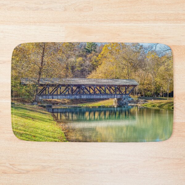 Item preview, Ozarks Fall Rustic Covered Bridge designed and sold by mljdwhite.