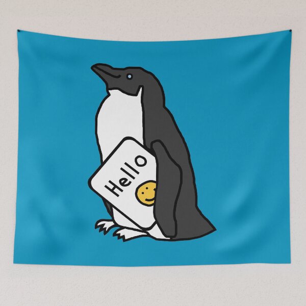 Item preview, Cute Penguin Says Hello designed and sold by ellenhenry.