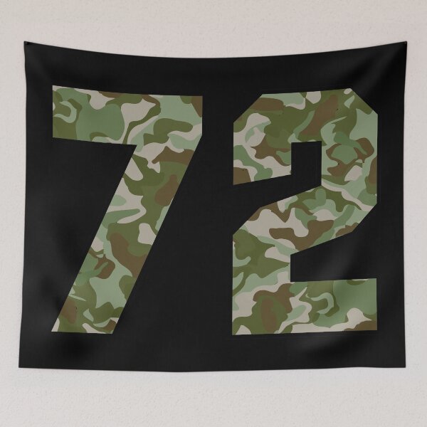 Item preview, Army Camo Number Seventy-two Veteran Lucky Number 72 designed and sold by Urosek.