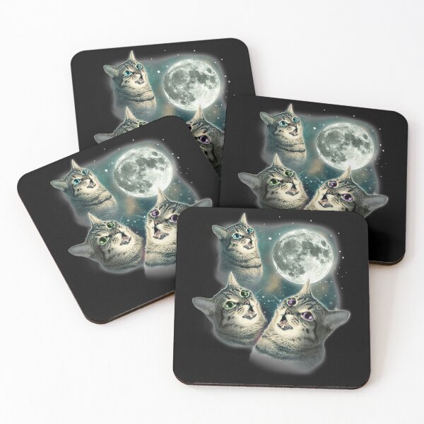 Item preview, Funny Ca Three Cat Moon 3 Wolfs Cute Kitten Graphic designed and sold by LucaAndreien.
