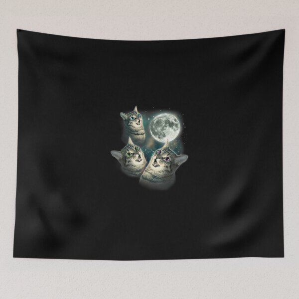 Item preview, Funny Ca Three Cat Moon 3 Wolfs Cute Kitten Graphic designed and sold by LucaAndreien.