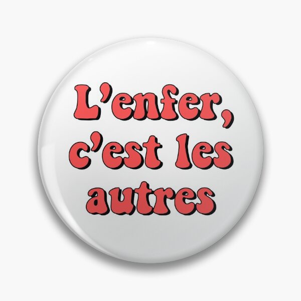 Aperçu de l'œuvre L'enfer c'est les autres Jean Paul Sartre French quote créée et vendue par Bookup.