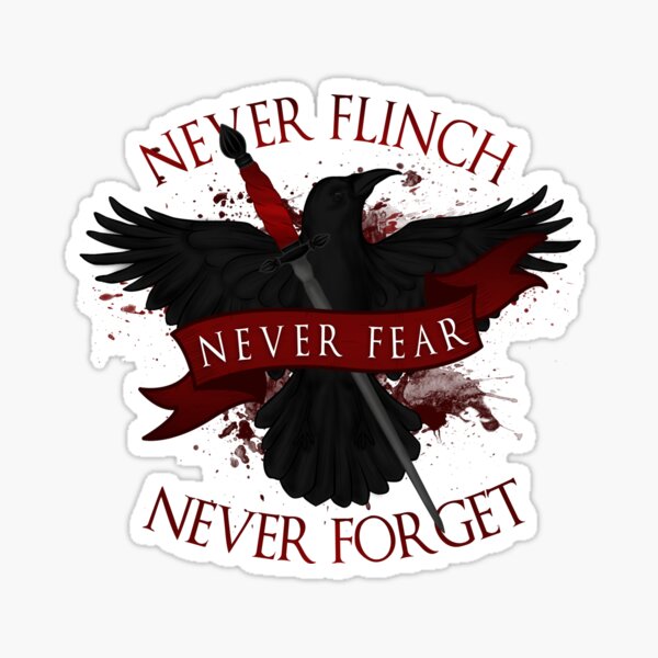 Item preview, 'Never Flinch, Never Fear, Never Forget' | Nevernight designed and sold by Zulfa Begum.
