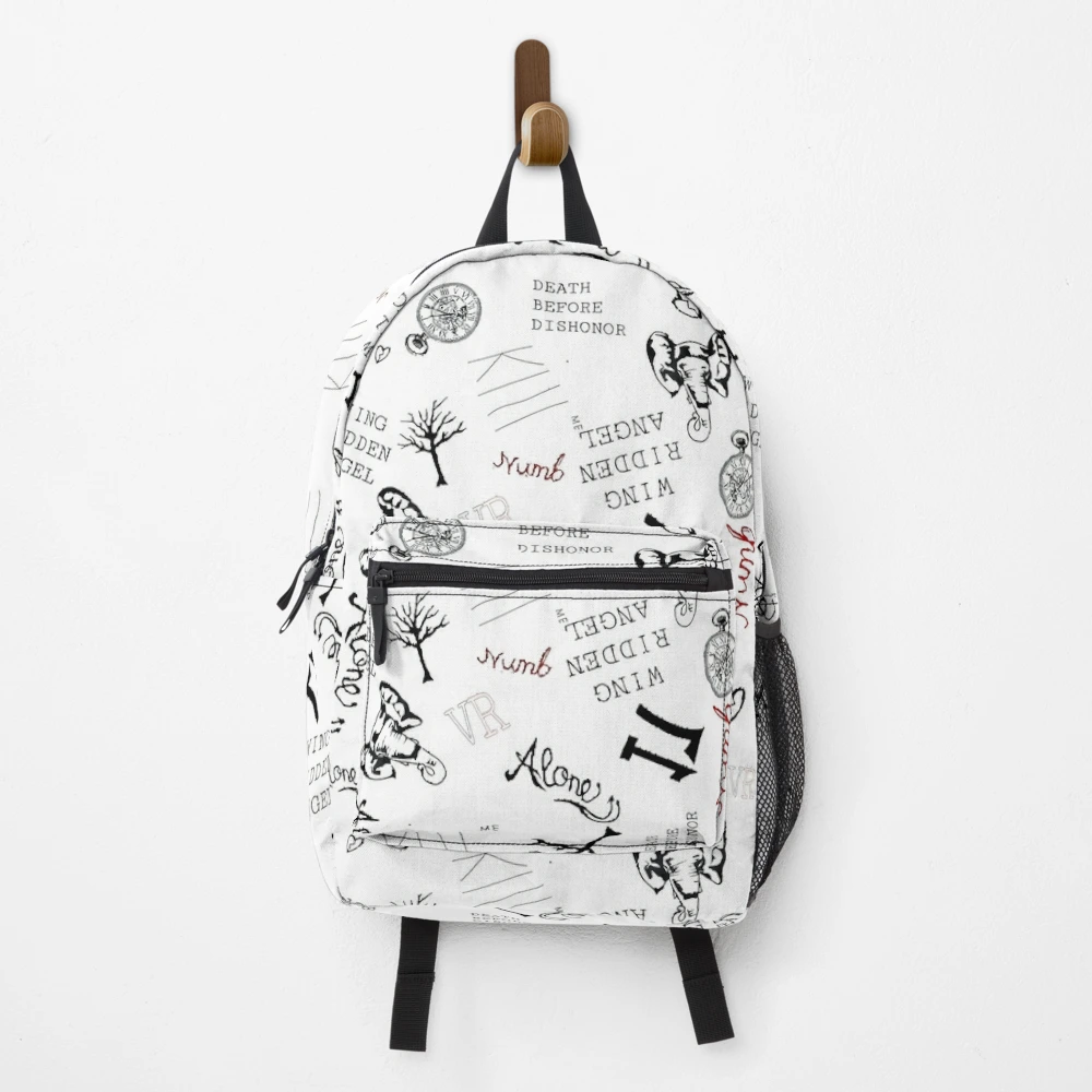 XXXtentacion Tattoos Seamless Pattern Backpack for Sale by gevix